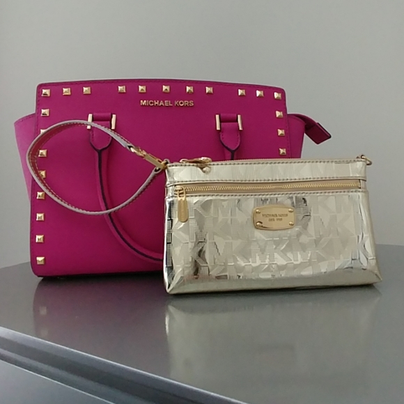 Michael Kors Handbags - NWT MICHAEL KORS Studded Leather Satchel